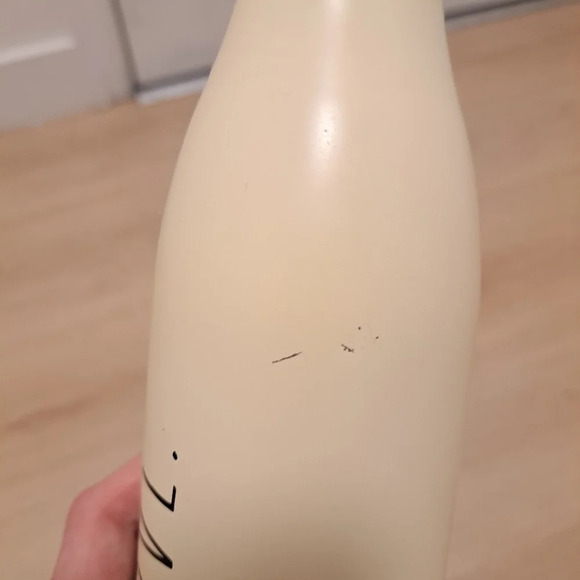 Rae Dunn Insulated Inscribed 'Love' Stainless Steel Cream Silver Water Bottle - Picture 5 of 6